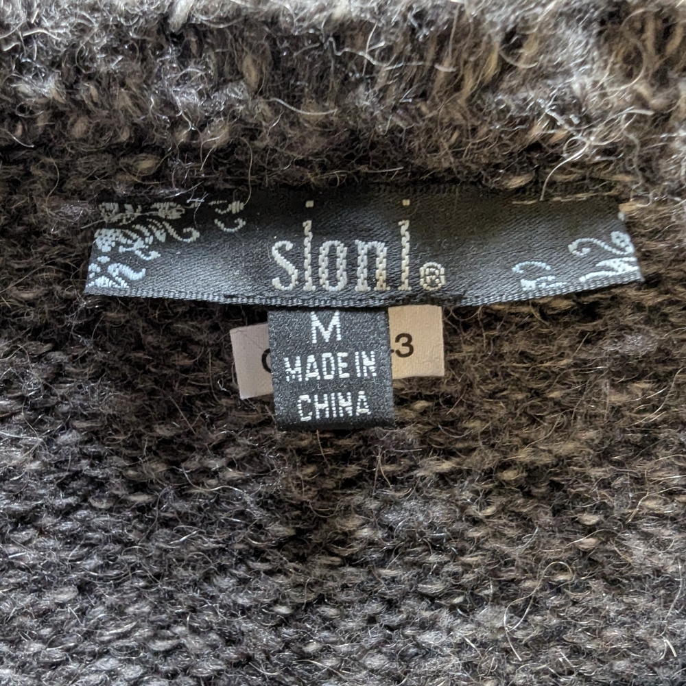 Gray Ruffled Women's Sweater - Picture 2 of 2